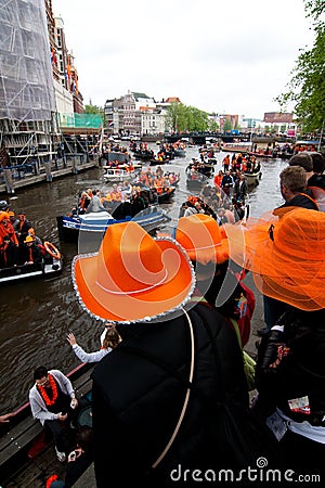 Koninginnedag Amsterdam 2010 Editorial Stock Photo