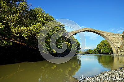 Konitsa bridge, Greece Stock Photo