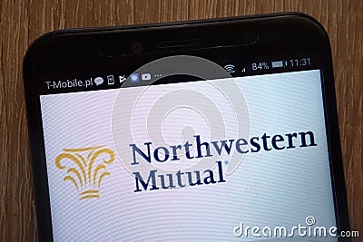 Northwestern Mutual logo displayed on a modern smartphone Editorial Stock Photo