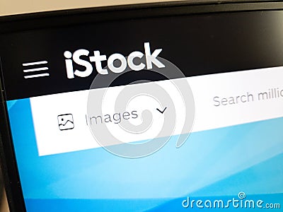 KONSKIE, POLAND - December 13, 2022: iStock website displayed on computer screen Editorial Stock Photo