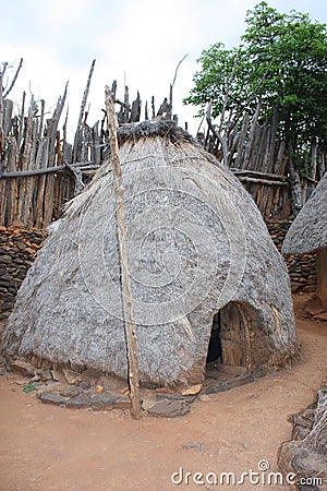 Konso hut Editorial Stock Photo