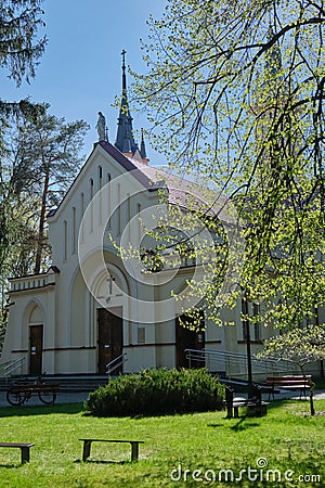 Konstancin-Jeziorna parish church Stock Photo