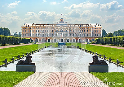 Konstantinovsky Congress palace and gardens, St. Petersburg, Russia Stock Photo