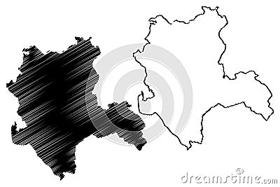 Konya map vector Vector Illustration