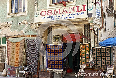 Konya, Turkey, 05/12/2019: Exterior of the Ottoman antique store in Turkey Editorial Stock Photo