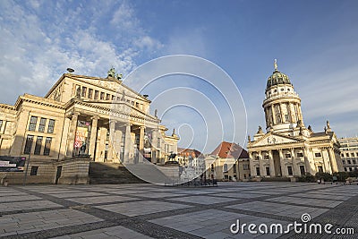 Konzerthaus Berlin and FranzÃ¶sischer Dom in Berlin Editorial Stock Photo