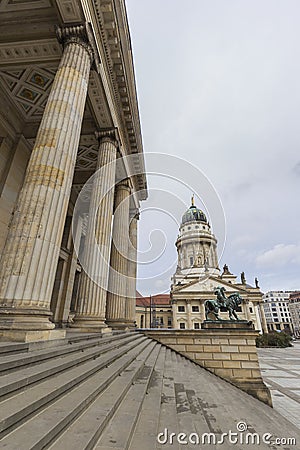 Konzerthaus Berlin and French Cathedral in Berlin at day Stock Photo