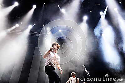 The Kooks, British rock band formed in Brighton, concert at Complejo Deportivo Cantarranas Editorial Stock Photo