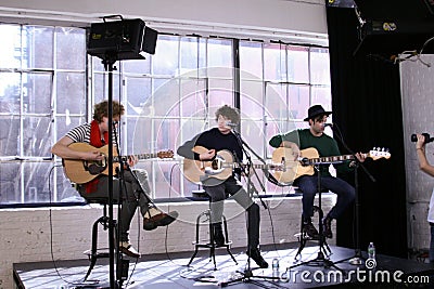 The Kooks - Luke Pritchard - perform a private session in New York Editorial Stock Photo
