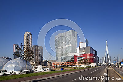 Kop van Zuid in Rotterdam Editorial Stock Photo