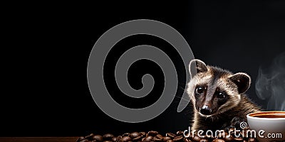 Kopi luwak animal. Indonesian coffee concept Stock Photo