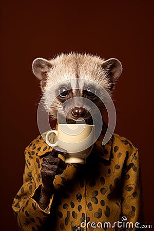 Kopi luwak animal. Indonesian coffee concept Stock Photo