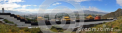 Kora of Tashilunpo Monastery n Shigatse, Tibet Stock Photo