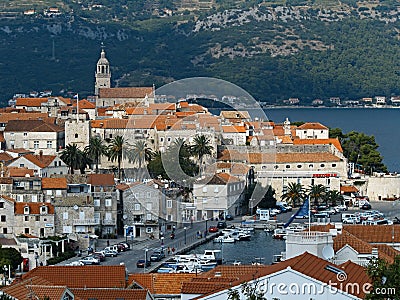 Korcula town in Croatia. Stock Photo