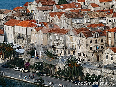 Korcula town in Croatia. Stock Photo