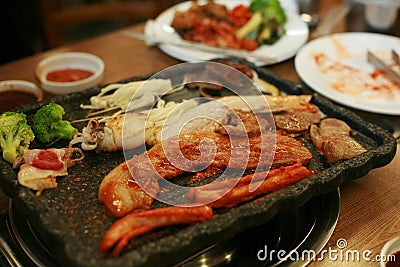 Korea bbq or barbecue grill Stock Photo