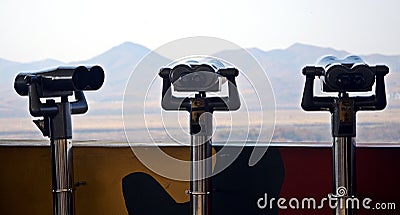 North Korea Demilitarized Zone (DMZ) Binoculars Stock Photo