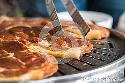 Korea grill pork Stock Photo