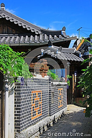 Korea Jeonju Hanok Village Editorial Stock Photo