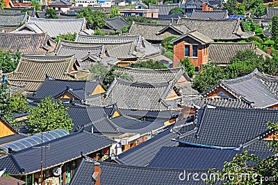 Korea Jeonju Hanok Village Editorial Stock Photo