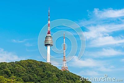 Korea,Namsan Tower in Seoul,South Korea Stock Photo