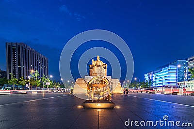 Korea,sejong statue in seoul city, south korea Stock Photo