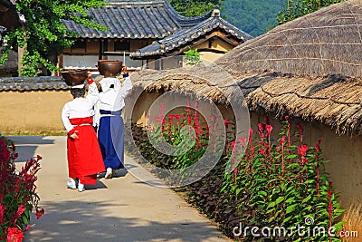 Korea UNESCO World Heritage Sites - Hahoe Folk Village Editorial Stock Photo