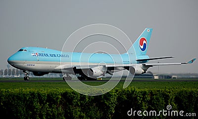 Korean Air Cargo 747 Editorial Stock Photo