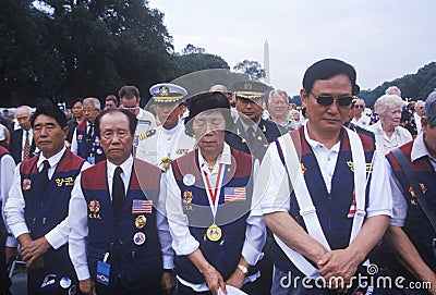 Korean-American Veterans Editorial Stock Photo