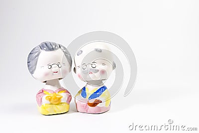 Korean ceramic dolls Stock Photo