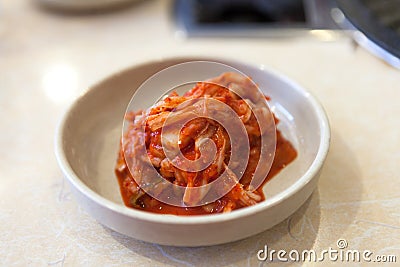 Korean cuisine, Cabbage baechu kimchee Stock Photo