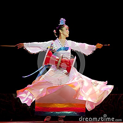 Korean ethnic dance Editorial Stock Photo