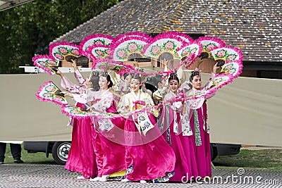 Korean ethnic dance performance Editorial Stock Photo