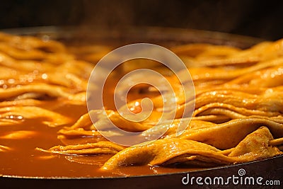 Korean fish cake skewers eomuk or odeng Stock Photo