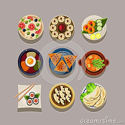 Korean food Vector Illustration Vector Illustration