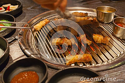 Korean grilled Pork Belly BBQ Stock Photo