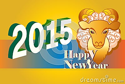 2015 korean happy new year background with animal sysmbol - eps10 illustration Vector Illustration