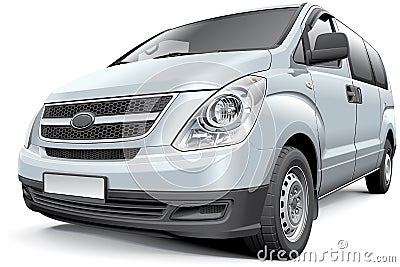 Korean light commercial vehicle Vector Illustration