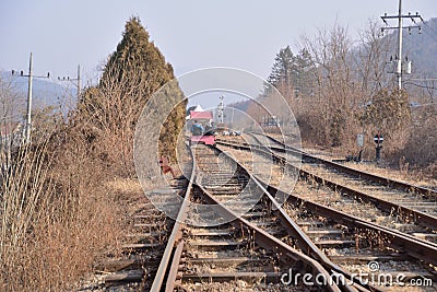 Korean Rail Bike carts activities Editorial Stock Photo