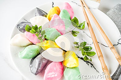 Korean rice cakes Songpyeon Stock Photo