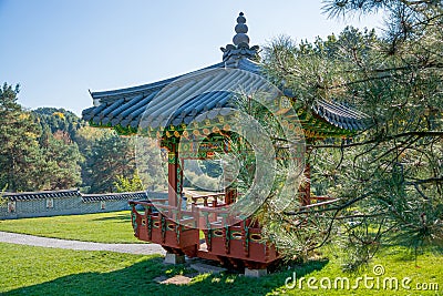 Korean royal pagoda. Stock Photo