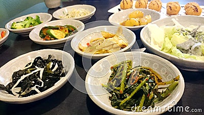 Korean Side Dishes Stock Photo