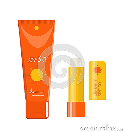 Korean skin care vector set Vector Illustration