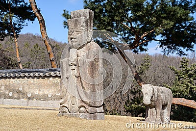 Korean stone statute Stock Photo