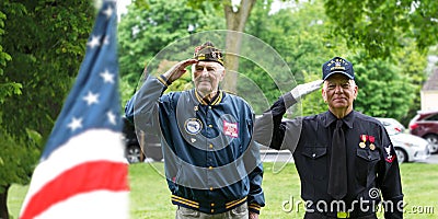 Korean Veteran at Memorial Day Ceremony Editorial Stock Photo