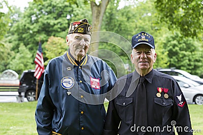 Korean Veteran and Navy Veteran Editorial Stock Photo