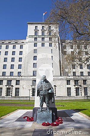 Korean War Memorial in London Editorial Stock Photo