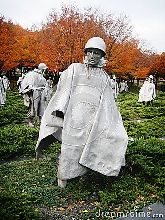 Korean War Memorial in Washington D.C. Editorial Stock Photo