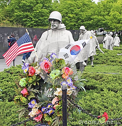 Korean War Veterans Memorial Editorial Stock Photo