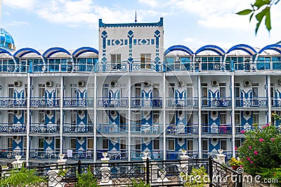 Koreiz, Crimea - July 7. 2019. 1001 Nights - Oriental-style Resort Hotel Editorial Stock Photo